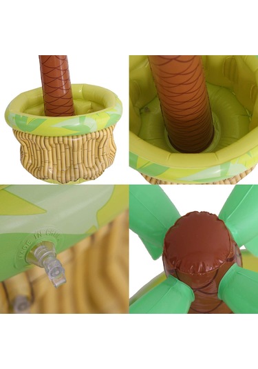 Mufunye Hafif Pvc Ağac Şekilli Sıcakken Serinletici, Deniz/pool Partileri İçin İçecekler Ve Buz Saklama Kabı, Havalandırılabilir Taşınabilir