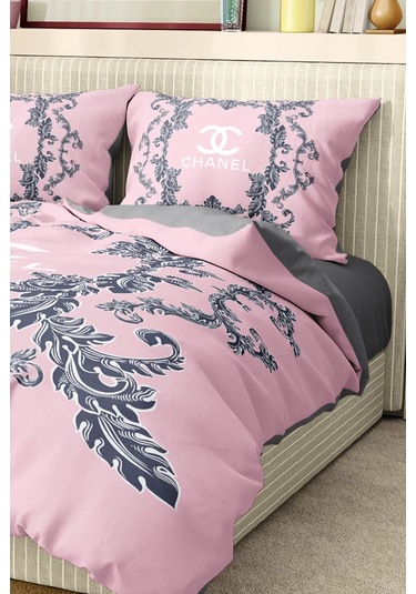 Marka Nevresim Takımı Çift Kişilik Pamuklu Saten Kumaş 6 Parça 3d Dijital Baskı Duvet Cover Set Model No:20 Renkli