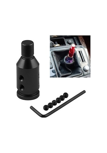 Ankatek Sones Araba Dişli Shifter Vites Topuzu Adaptörü 12 X 1.25 Siyah Oe Siyah Siyah