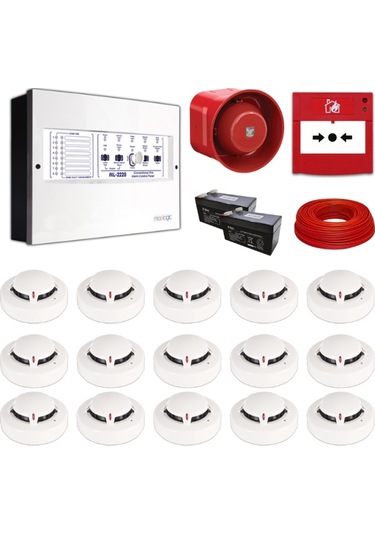 Mavigard Maxlogic 15 Li Konvansiyonel Yangın Alarm Seti 100 Metre Kablo Dahil