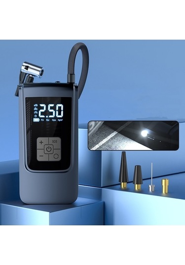 Didadodo Suıtu St-9624a 150psi Hava Pompası Akıllı Dijital Ekran Araba Bisiklet Siyah