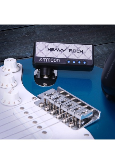 Ammoon Heavy Rock Elektro Gitar Kulaklık Amplifikatörü Heavy Metal Rock Distortion Gri