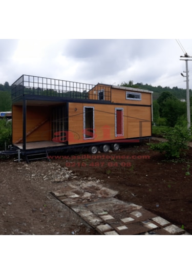 30 M² Loft Kat,balkon, V Çatı, Plaka Ve O2 Belgeli Tiny House