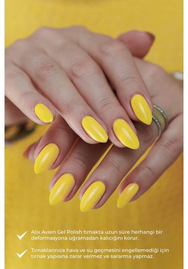 Alix Avien Uv Kalıcı Sarı Jel Oje 40 Gel Polish 12 Ml