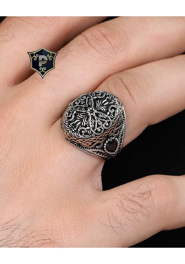 Örgü Tasarım 925 Ayar Gümüş Erkek Yüzüğü