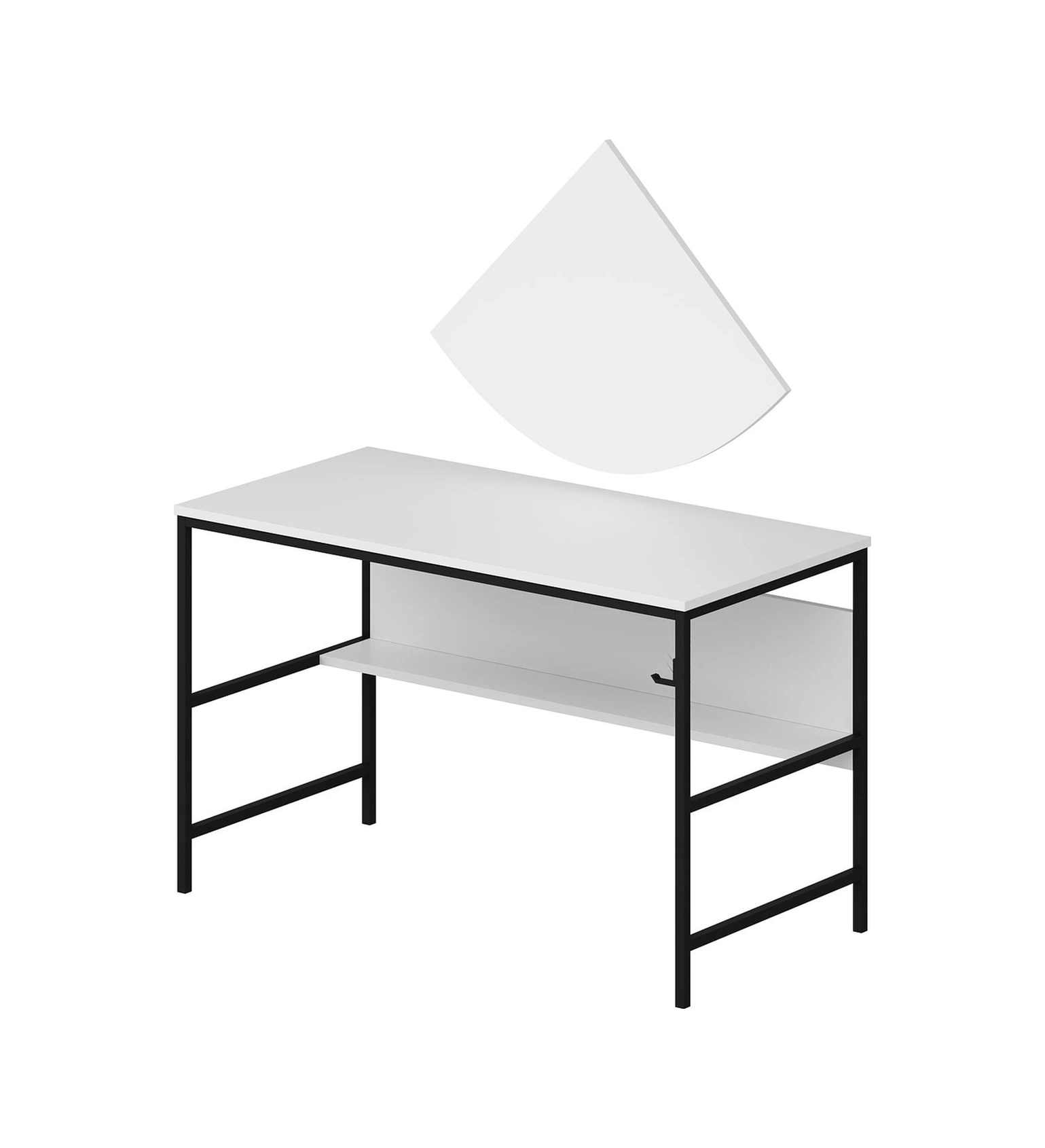 Minar Greta Çalışma Masası Modül1 - Beyaz Beyaz