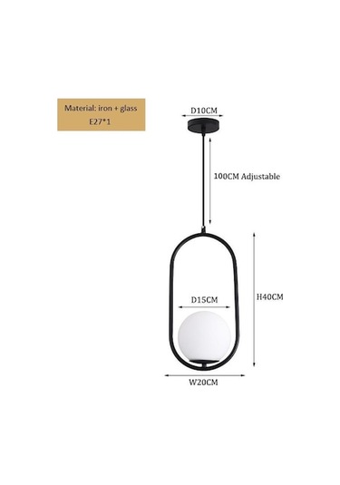 Novahub Siyah Cam Küre Kolye Işıkları Sütlü Beyaz Abajur Modern Led Asılı Lamba Oturma Odası İçin Pirinç/siyah/krom Sarkıt Beyaz Işık Siyah Siyah