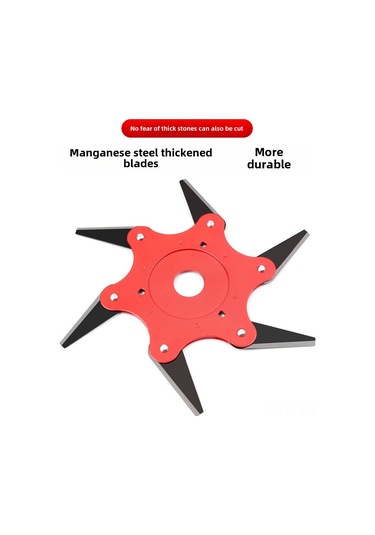 Xiyyadms Yeni Nesil Mangan Çelik 6 Yaprak Bıçaklı Çim Biçme Aleti Uyumlu Disk, Verimli Kesim Ve Kolay Kurulum, 2 Adet Bıçak + 5 Parça Sabit Set Dahil