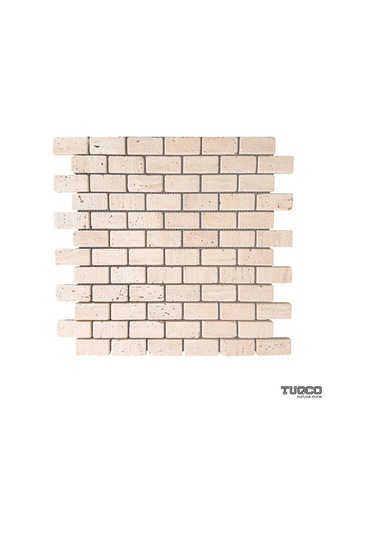 Tuqco Dogal Tas 2,3 X 4,8 Cm Brick Traverten Eskitme Mermer Mozaik