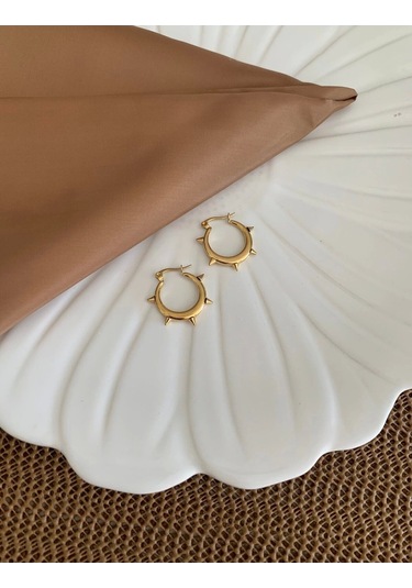 Çelik Çivi Halka Küpe Çok Renkli