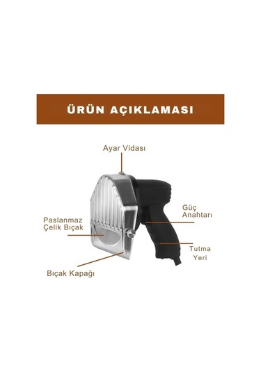 Elektrikli Döner Kesme Makinası Çift Bıçaklı
