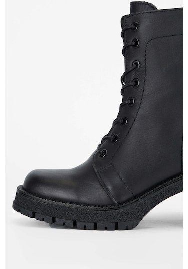 Tamer Tanca Kadın Hakiki Deri Siyah Deri Casual Bot 775 8259 BN BOT SK23/24 Siyah
