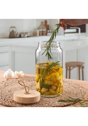 Ahşap Kapaklı Woody Kavanoz 43593 1130 cc Fma05086