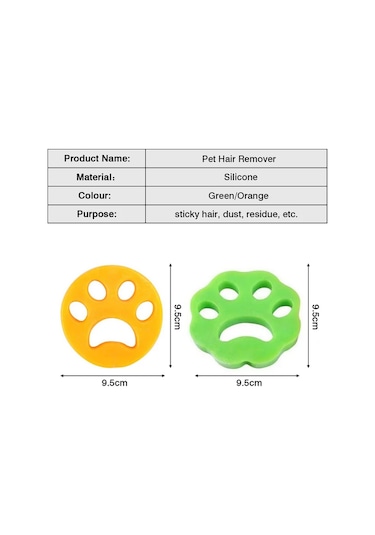 Geekyou 4'lü Evcil Hayvan Tüy Yakalayıcı, Çamaşır Makinesi Ve Kurutucuda Kedi Köpek Tüyü Temizleyici, Silikon Esnek Malzeme