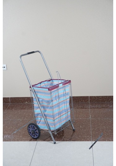 Asvera Yakut Serisi Katlanır Telli Pazar Arabası Tekerlekli Alışveriş Market Su Taşıma Arabası