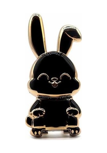 Elektroliz Telefon Montajı Pratik Düz Renk Aşınmaya Dayanıklı Sevimli Tavşan Mobil Stand Ev Tedarik Eller Serbest Black