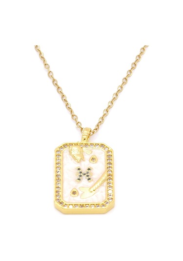 Çelik Kolye, Altın Kaplama Balık Burcu Kadın Kolyek-104 Altın