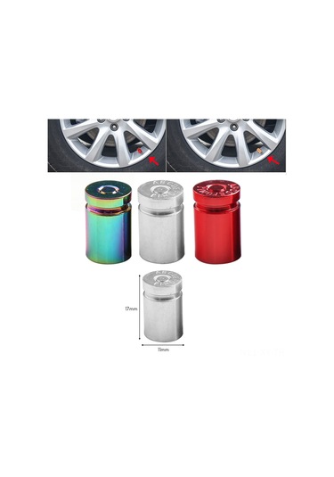 Shineyee Alüminyum Jant Valf Kapağı, Saçma Gibi Tasarım, Su Geçirmez, Dayanıklı, Evrensel Uyumlu Oto, Bisiklet, Motosiklet , Gümüş Renk, 4 Adet Seti