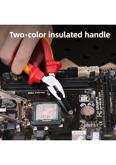 Deli 6 İnç Tel Pense Keskin Büyük Açılış Sıyırma Pensesi Endüstriyel Sınıf Emek Diagonal Pliers 6