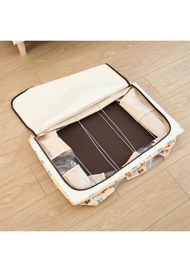 Sones Katlanabilir Saklama Kutusu Fermuarlı Dokumasız Kumaş Nem Geçirmez Giysi Saklama Kutusu, Boyut: 100l 60x42x40cm Yeşil Kiraz Yeşil