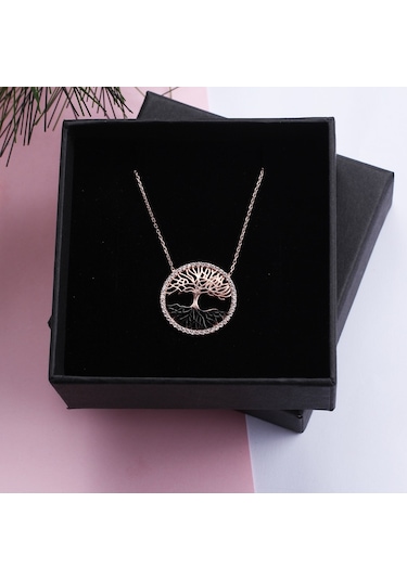Glorria Gümüş Hayat Ağacı Kolye (381943722)