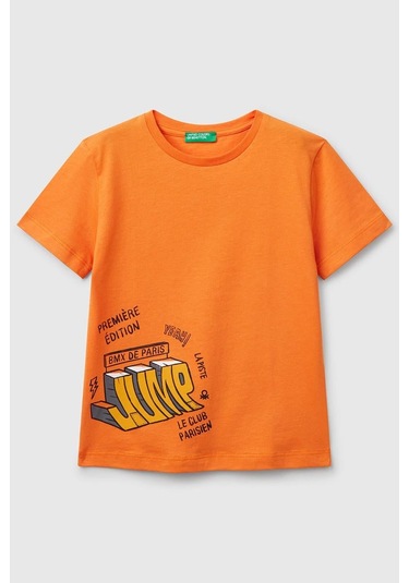 United Colors Of Benetton Erkek Çocuk T Shirt Turuncu 3ı1xg10ıj-1417 Turuncu