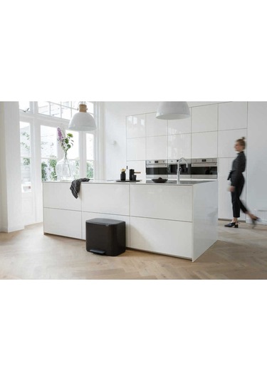 Bo Çöp Kovası, Pedallı, 36lt - Mat Siyah Mat Siyah