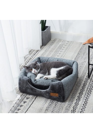 Geeroyoo Üçgen Kedi Yatağı Sıcak Kalın