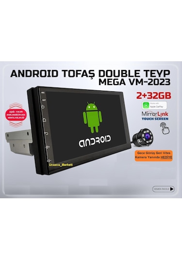 Androıd 7 Inç 2+32gb Tofaş Uyumlu Model Double Teyp