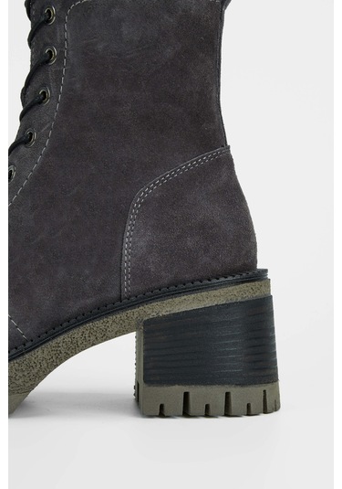 Tamer Tanca Kadın Hakiki Deri Taş Süet Casual Bot 775 8259 BN BOT SK23/24 Taş