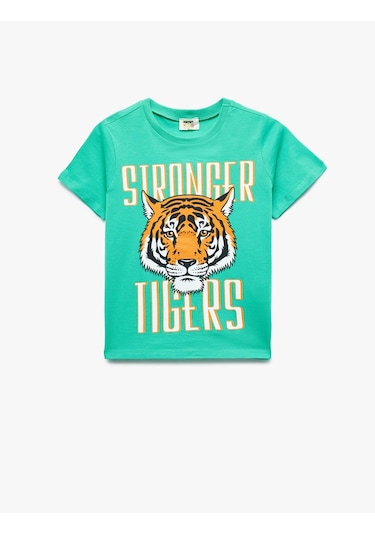 Koton Yeşil Erkek Çocuk T-shirt 5skb10050tk Yeşil