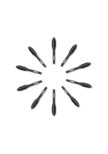 Vkemall Huion Pn04 Uçlu Kalem Uçları - 10 Adet Siyah Pw100/pw201 Uyumlu Optik