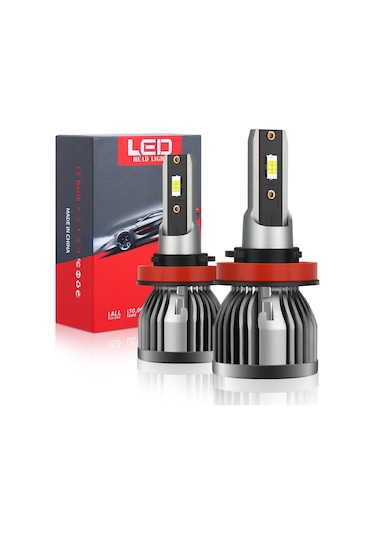 Jeehugo Q3 Tipi Araba Led Farları - H8/h9/h11 Bağlantı, 6000k Beyaz Işık, Ip68 Su Geçirmez, 50.000 Saat Ömür, Kolay Kurulum