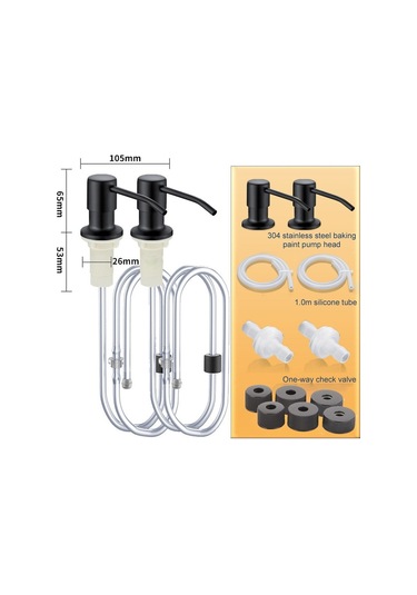 Black-bset-2pcs-2pcs Paslanmaz Çelik Sıvı Sabunluk Pompası Mutfak Lavabo El Basınçlı Sıvı Dağıtıcı Mutfak Donanım Aksesuarları