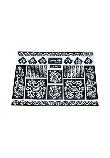 Kına Şablonu Zt - 003 Desenli Dövme Hint Geçici Kına Şekil