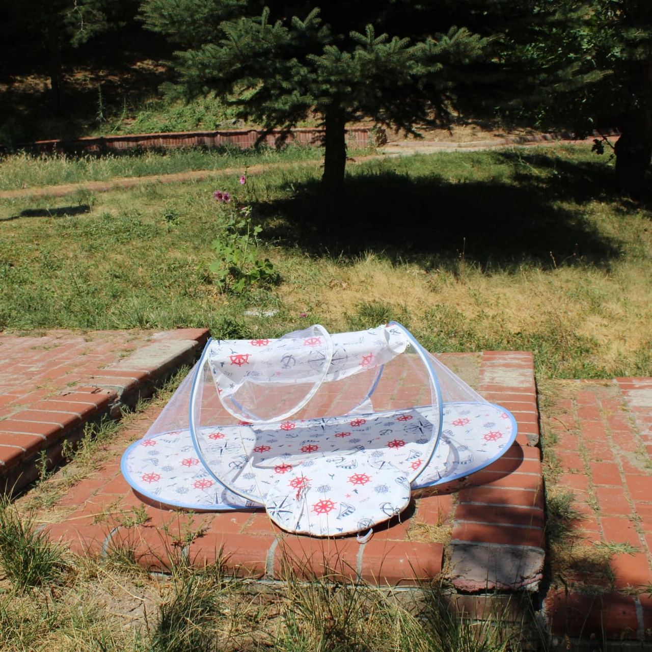 Çantalı Bebek Tül Sineklik Haşere Koruyucu Katlanabilir Bebek Cibinlik Bebek Gölgelik 120-60 CM