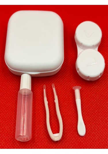 Lens Kutusu Ve Takma Aparatı Seti Mini Aynalı Beyaz