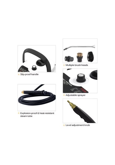 El Buharlı Basınçlı Yıkama Makinesi Taşınabilir Kanepe Mutfak Beyaz