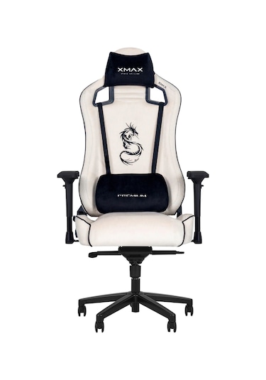 Pro Ayak Uzatmalı Kol Pedli Maximus Beyaz Oyuncu Koltuğu Beyaz