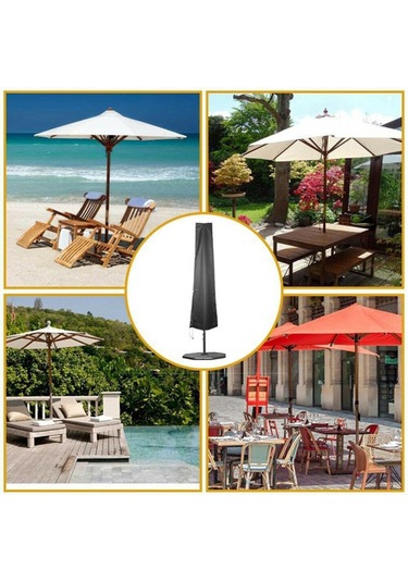 Aubyhe Siyah 210d Oxford Dokuma Çiçek Bahçesi Şemsiyesi Koruması - Su Geçirmez, Toz Ve Hava Etkilerine Dayanıklı - 190x50x30 Cm