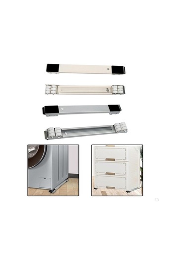 Pazly 2 Adet Beyaz Ayarlanabilir Taban Mobilya Aletleri Silindir Beyaz