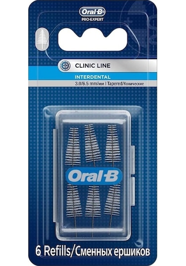 Oral-B Clinic Line Interdental Arayüz Fırçası Yedeği Eğimli 6'lı x 3 Adet