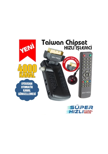 Enytech Scart Çıkışlı Reciever Mini Uydu Alıcısı
