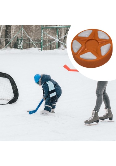 Homyl Buz Hokeyi Topu Açık Hava Yedek Oyun Sporları Turuncu Turuncu