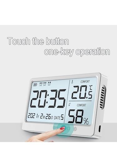 Dinosaurs Geek Elektronik Sıcaklık Ve Nem Ölçer Termometre - Beyaz