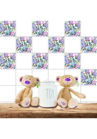 Yaozixa Mediterranean Tarzı Pvc Otostikler 20x20cm 10 Adet - Duvar Dekorasyonu, Kolay Uygulama Ve Temiz Kaldırma Diğer