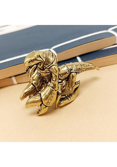 Suntek Çay Odası Masası Ofisi Için Pirinç Istakoz Heykelcik 5,6x2x3,6 Cm