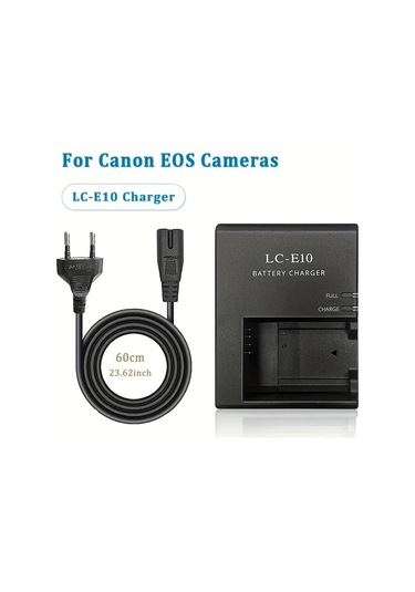 Xuweiwei Edkoky Lc-e10+eu Kamera Sarj Cihazi Lp-e10 Pil Canon Eos Rebel T3 T5 T6 T7 Kıss X50 X70 X90 1100d 1200d 1300d 2000d 1500d Icin