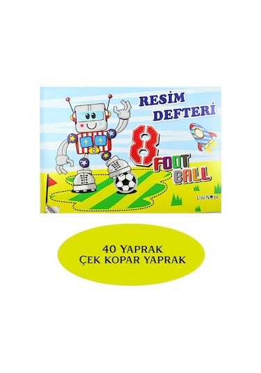 Çınar Uninote Resim Defteri Dikişli Büyük Boy A4 40 Yaprak 1 Adet