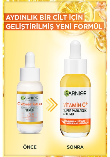 Garnier Vitamin C+ Süper Parlaklık Serumu (Niasinamid, Salisilik, Melasyl) 30 ML